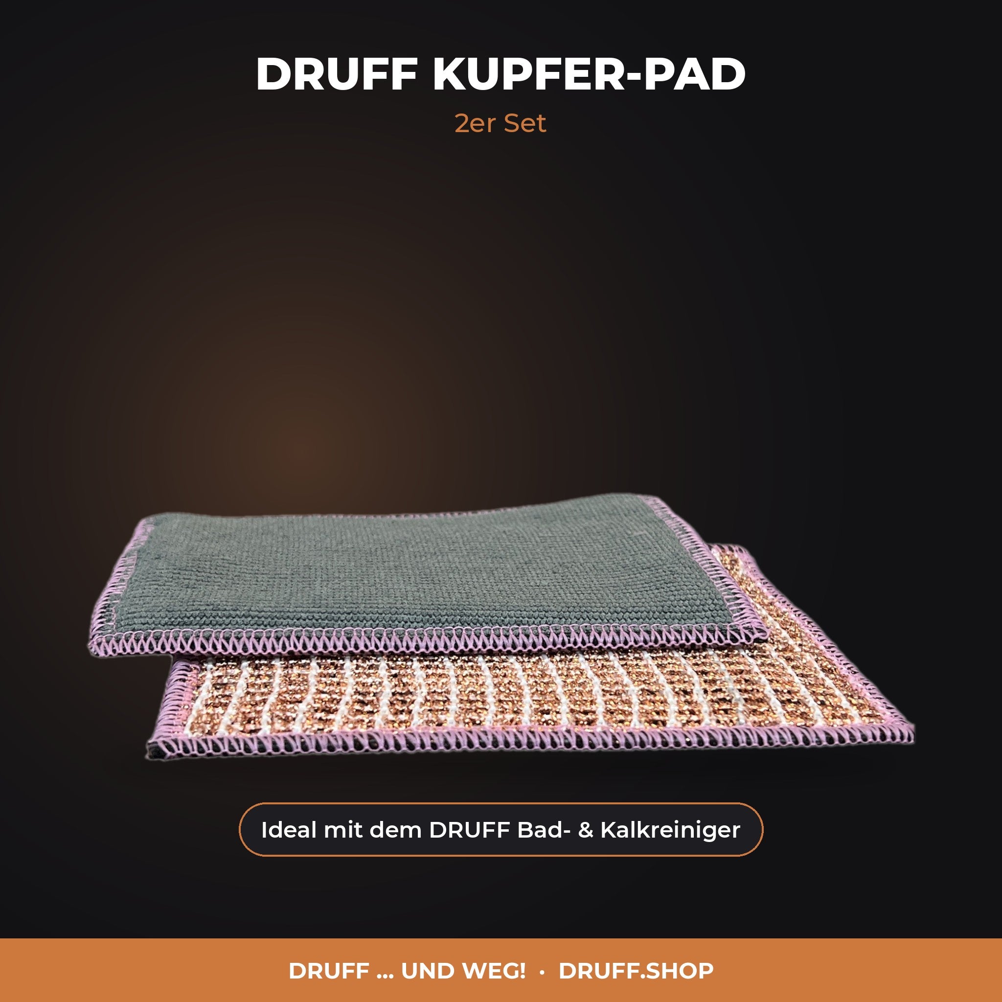 DRUFF Kupfer-Pad 2er Set