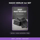 MAGIC MERLIN Set da 4 panni in fibra high-tech – 3 × panno per vetri, 1 × strofinaccio