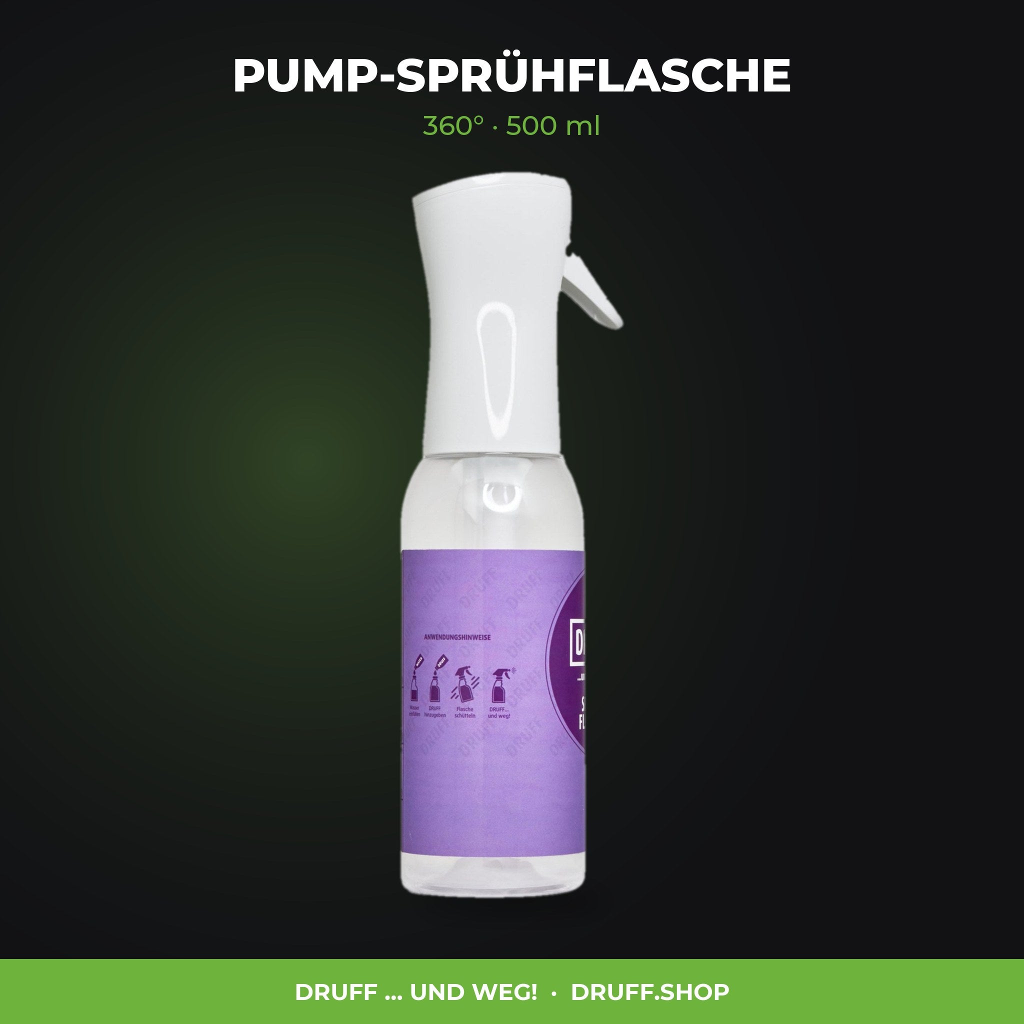 PUMP-SPRÜHFLASCHE – 360°, 500 ml