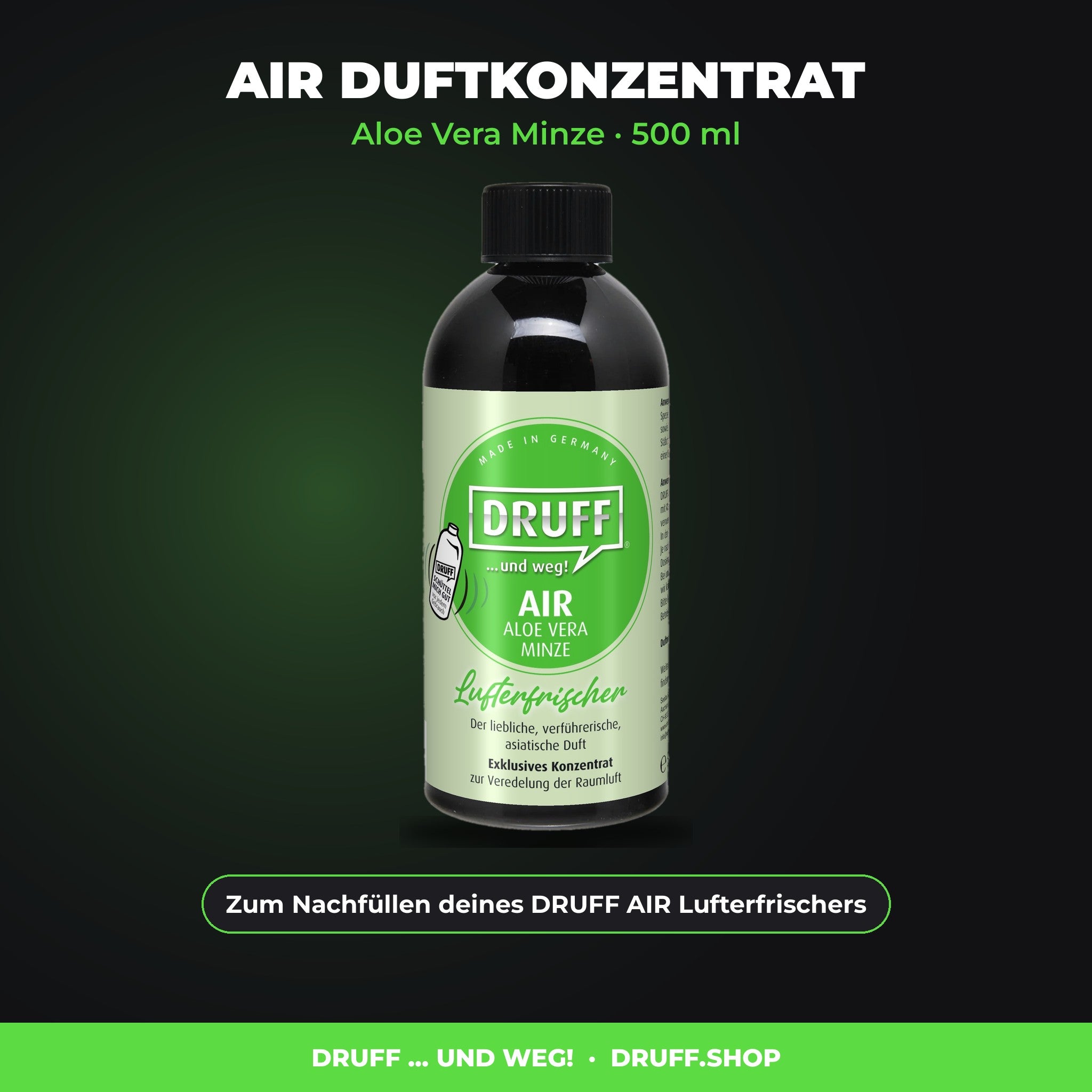 DRUFF AIR Duftkonzentrat Aloe Vera Minze 500 ml
