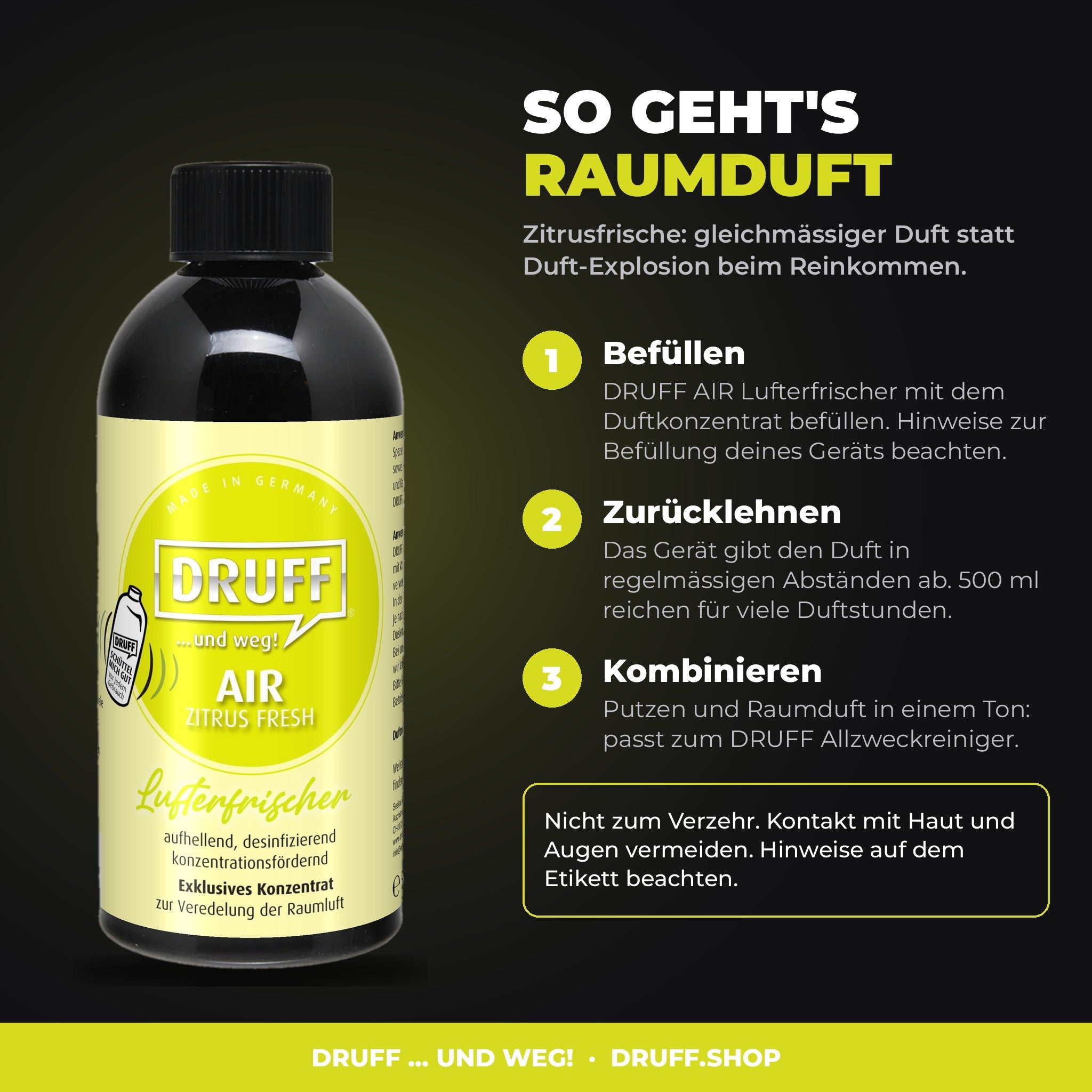 DRUFF AIR Zitrusfrische – so geht der Raumduft