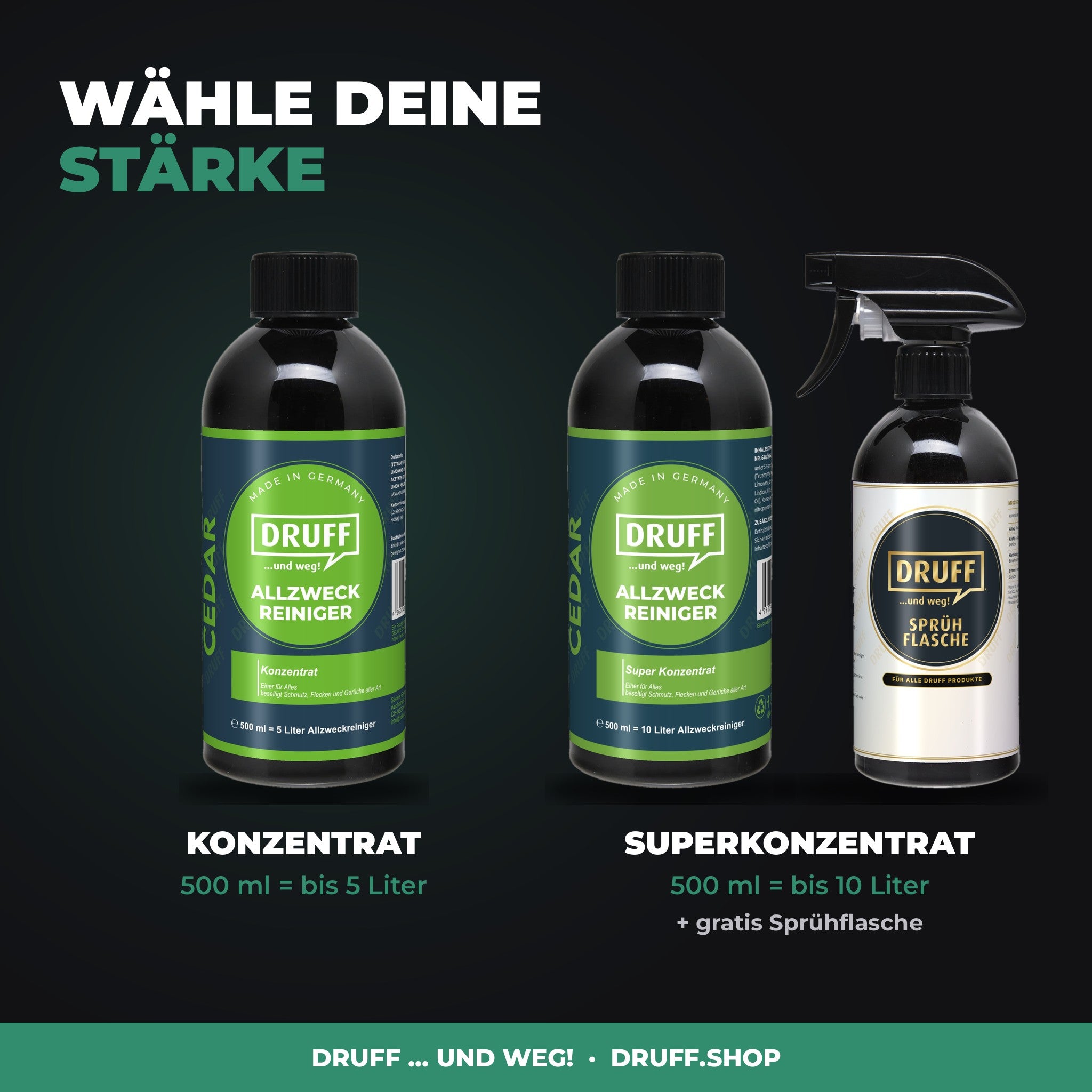 DRUFF Allzweckreiniger Cedar – Konzentrat oder Superkonzentrat