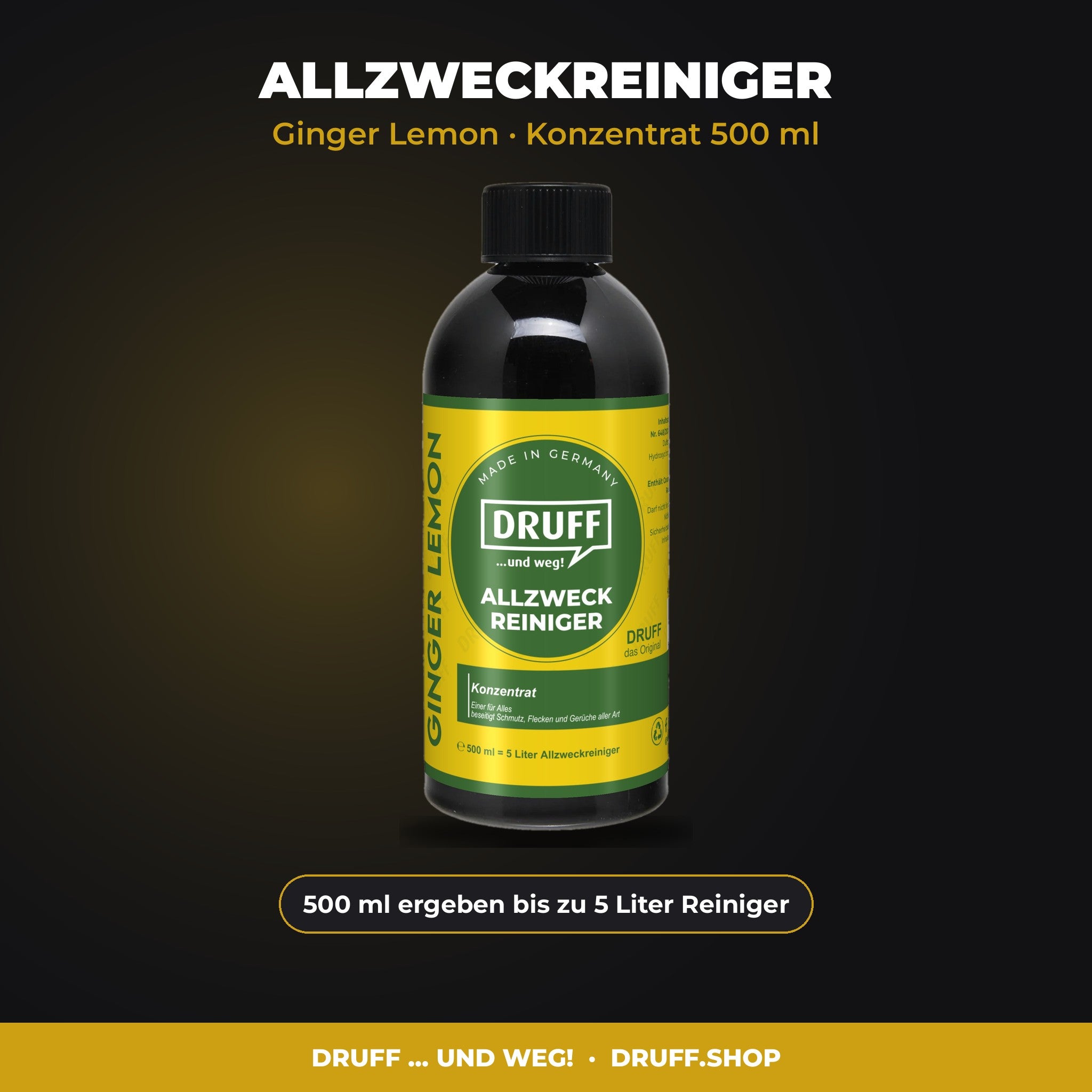 DRUFF Allzweckreiniger Ginger Lemon – Konzentrat 500 ml