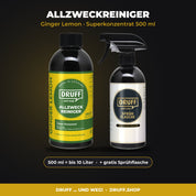 DRUFF Allzweckreiniger Ginger Lemon – Superkonzentrat 500 ml mit Sprühflasche