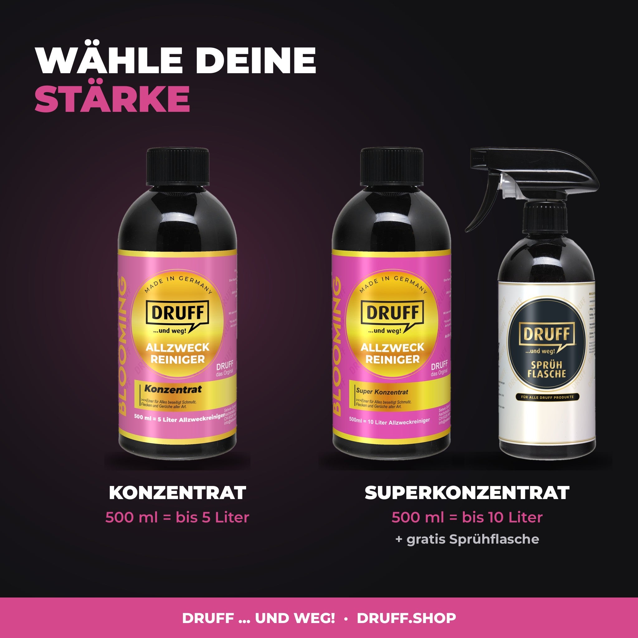 DRUFF Allzweckreiniger BLOOMING – Konzentrat oder Superkonzentrat