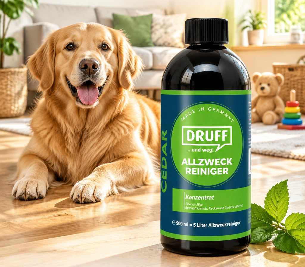DRUFF Allzweckreiniger CEDAR – Konzentrat 500 ml im Wohnzimmer