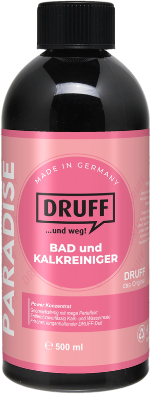 DRUFF Nettoyant salle de bain et anticalcaire – avec effet perlant