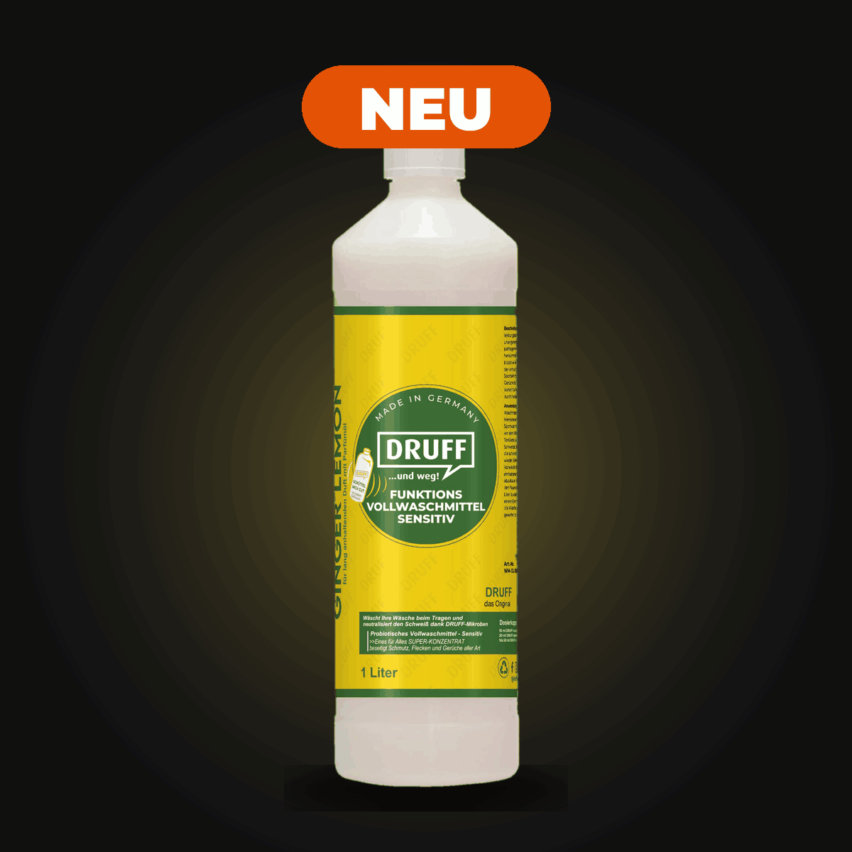 NEU: DRUFF Funktionswaschmittel Ginger Lemon