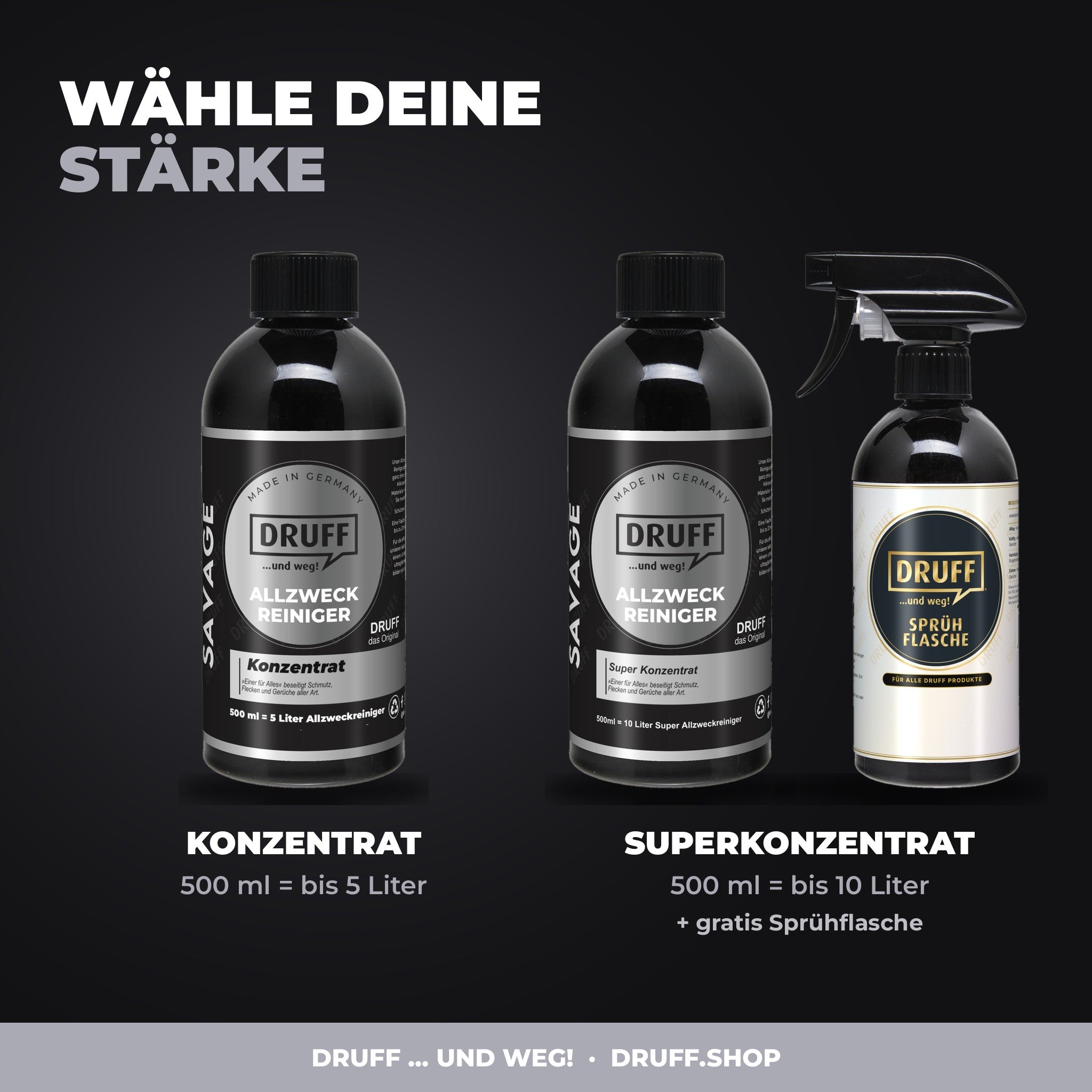 DRUFF Allzweckreiniger SAVAGE – Konzentrat oder Superkonzentrat