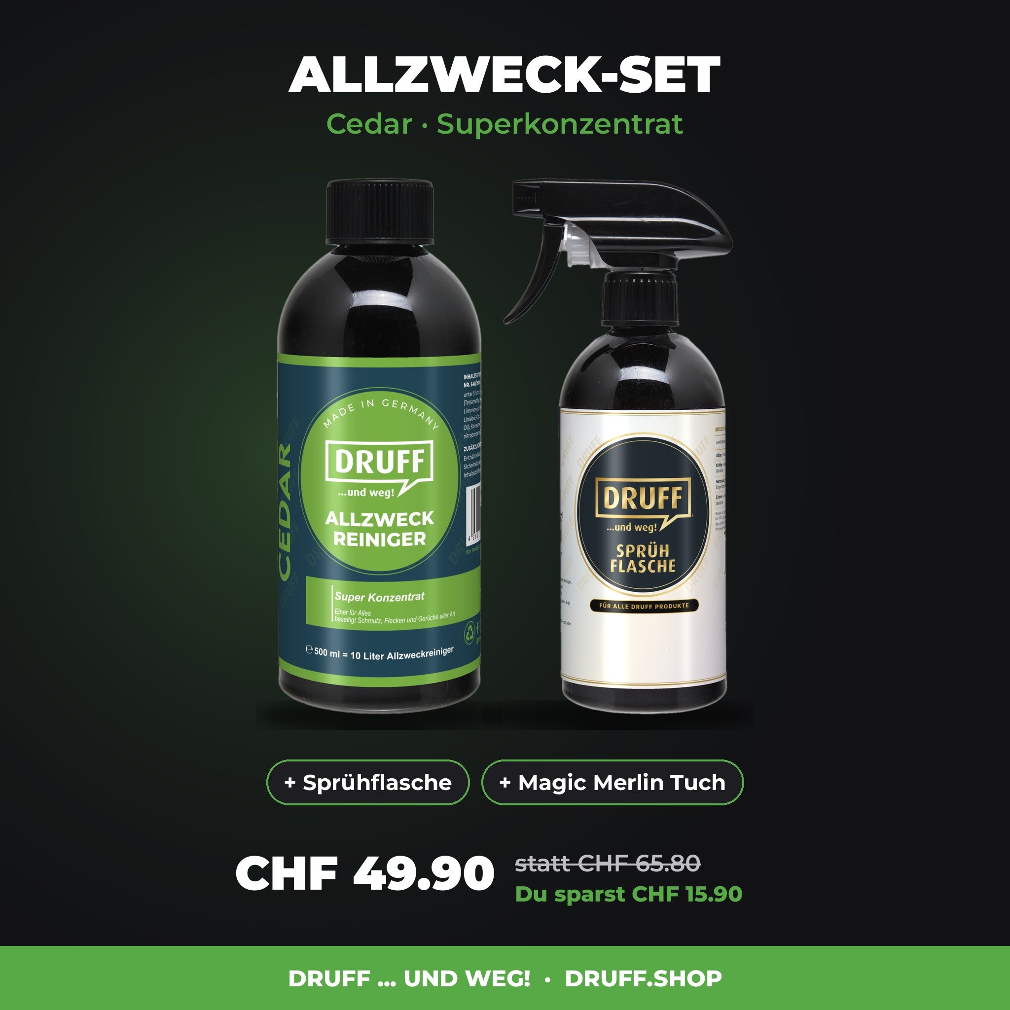 DRUFF Allzweck-Set Cedar Superkonzentrat