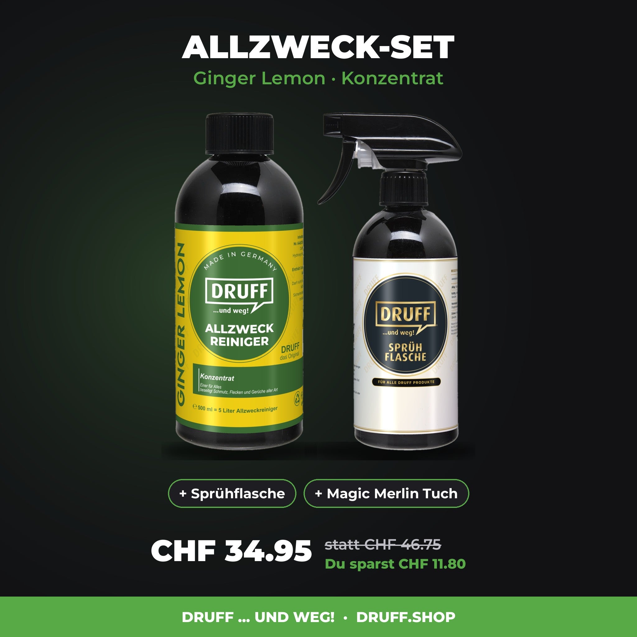DRUFF Allzweck-Set Ginger Lemon Konzentrat