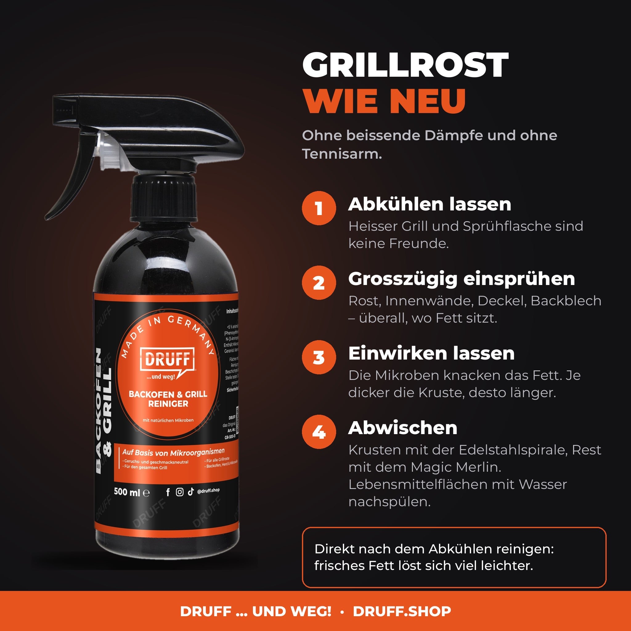 Grillrost reinigen in 4 Schritten