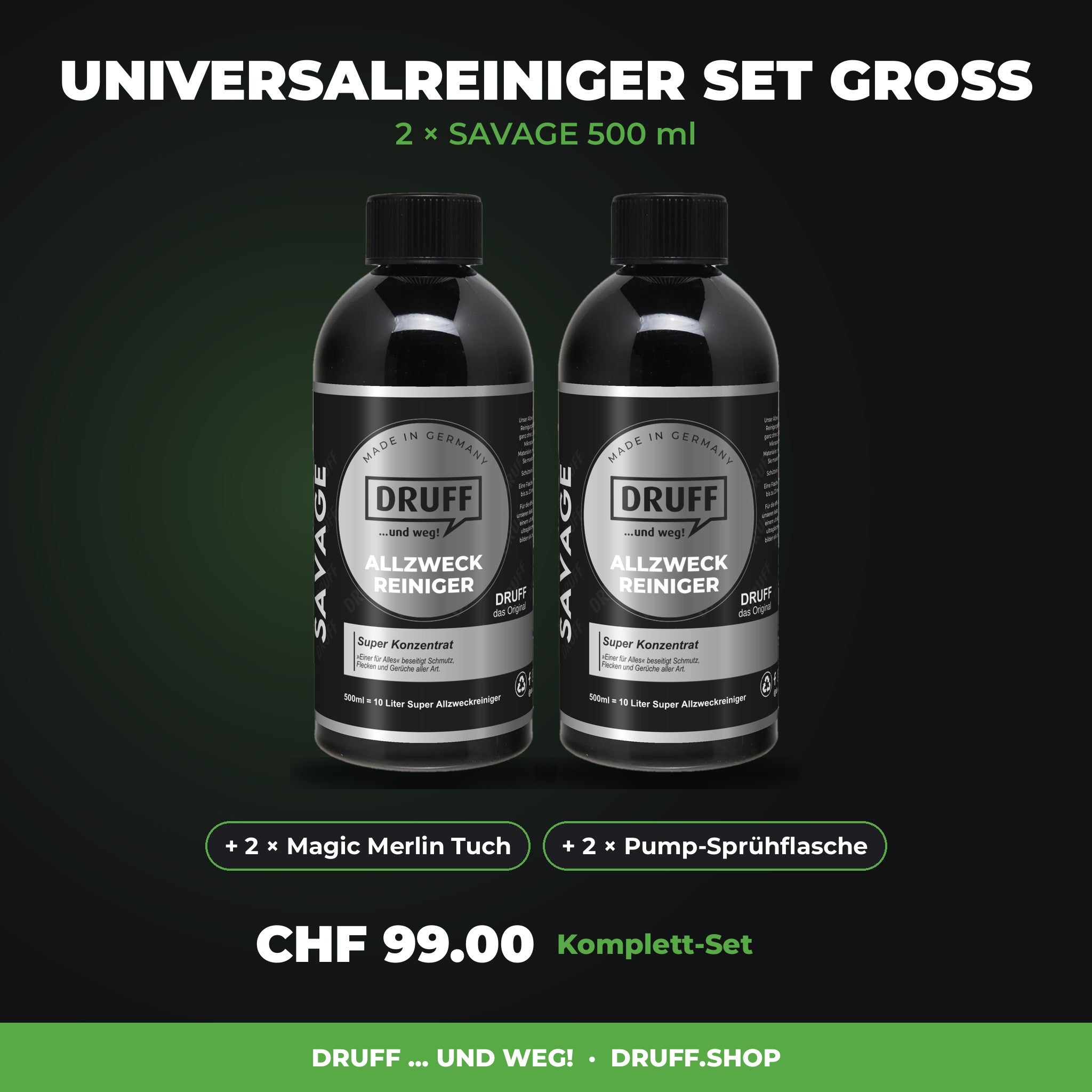 DRUFF Universalreiniger Set gross SAVAGE