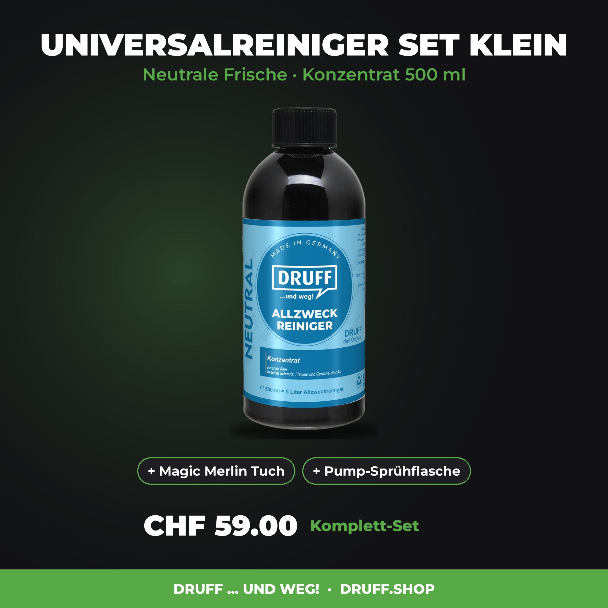 DRUFF Universalreiniger Set klein Neutrale Frische