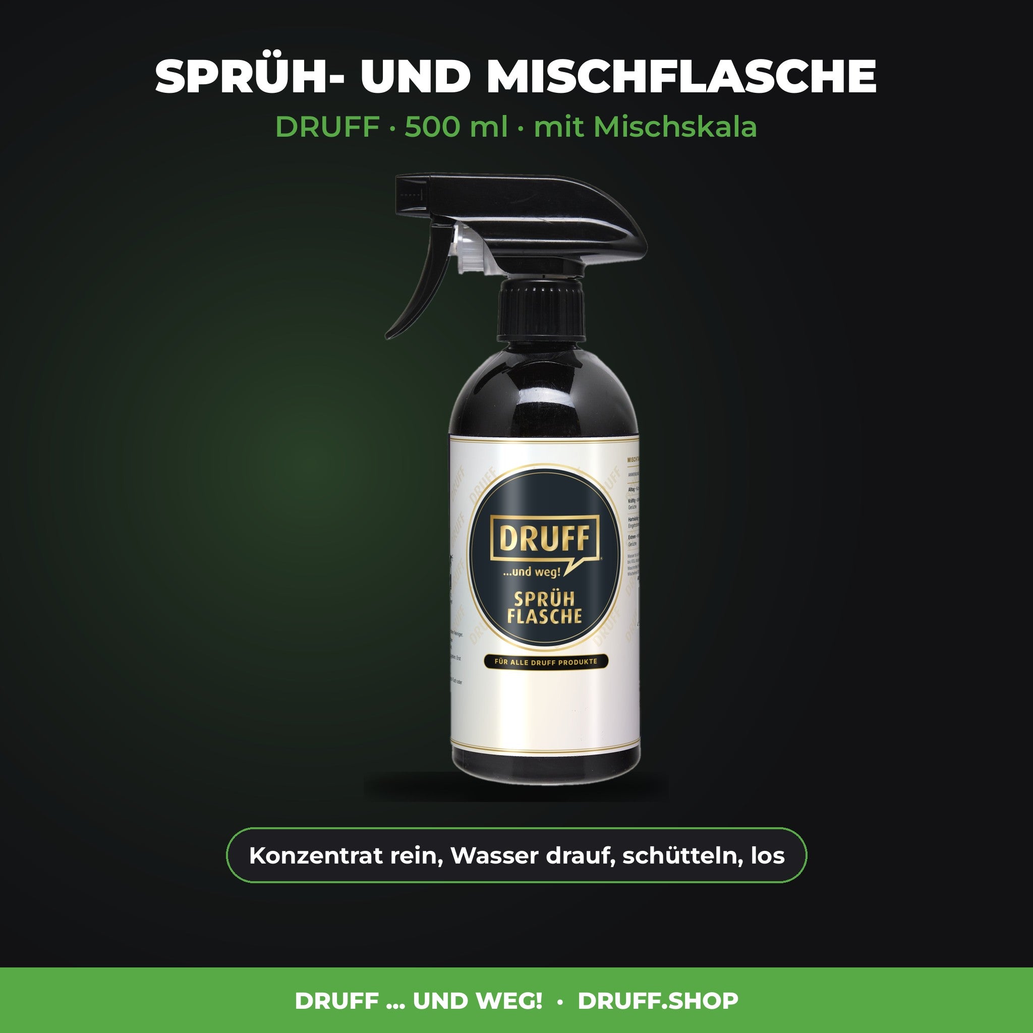 DRUFF Sprüh- und Mischflasche 500 ml