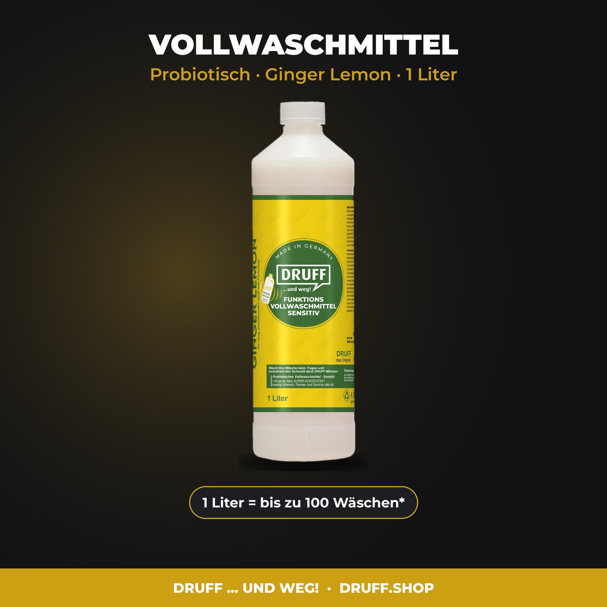 DRUFF Funktionswaschmittel Ginger Lemon 1 Liter