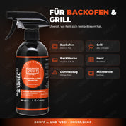 DRUFF Backofen- & Grillreiniger – für Backofen, Grill, Herd, Dunstabzug, Mikrowelle