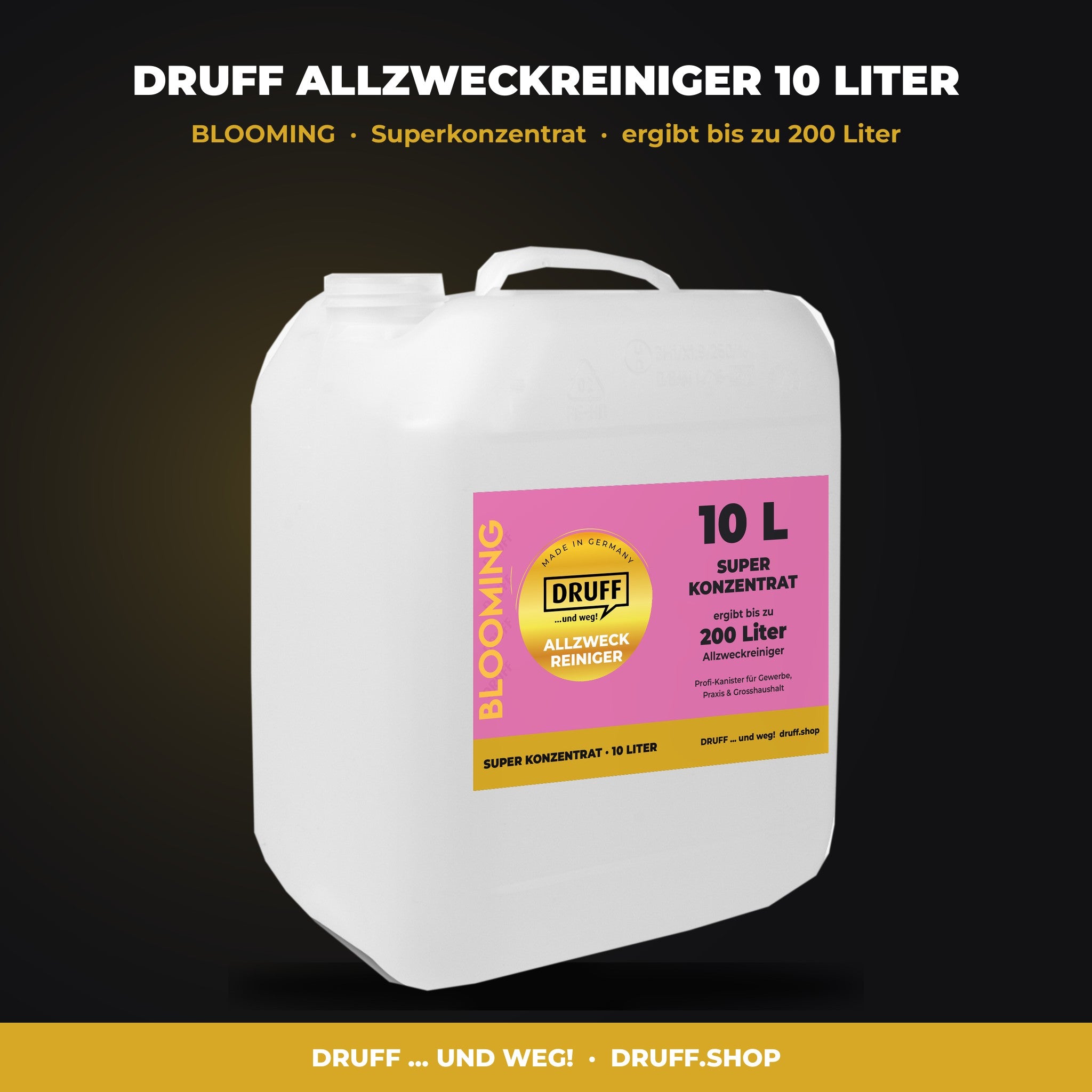 DRUFF Allzweckreiniger 10 Liter Kanister BLOOMING Superkonzentrat