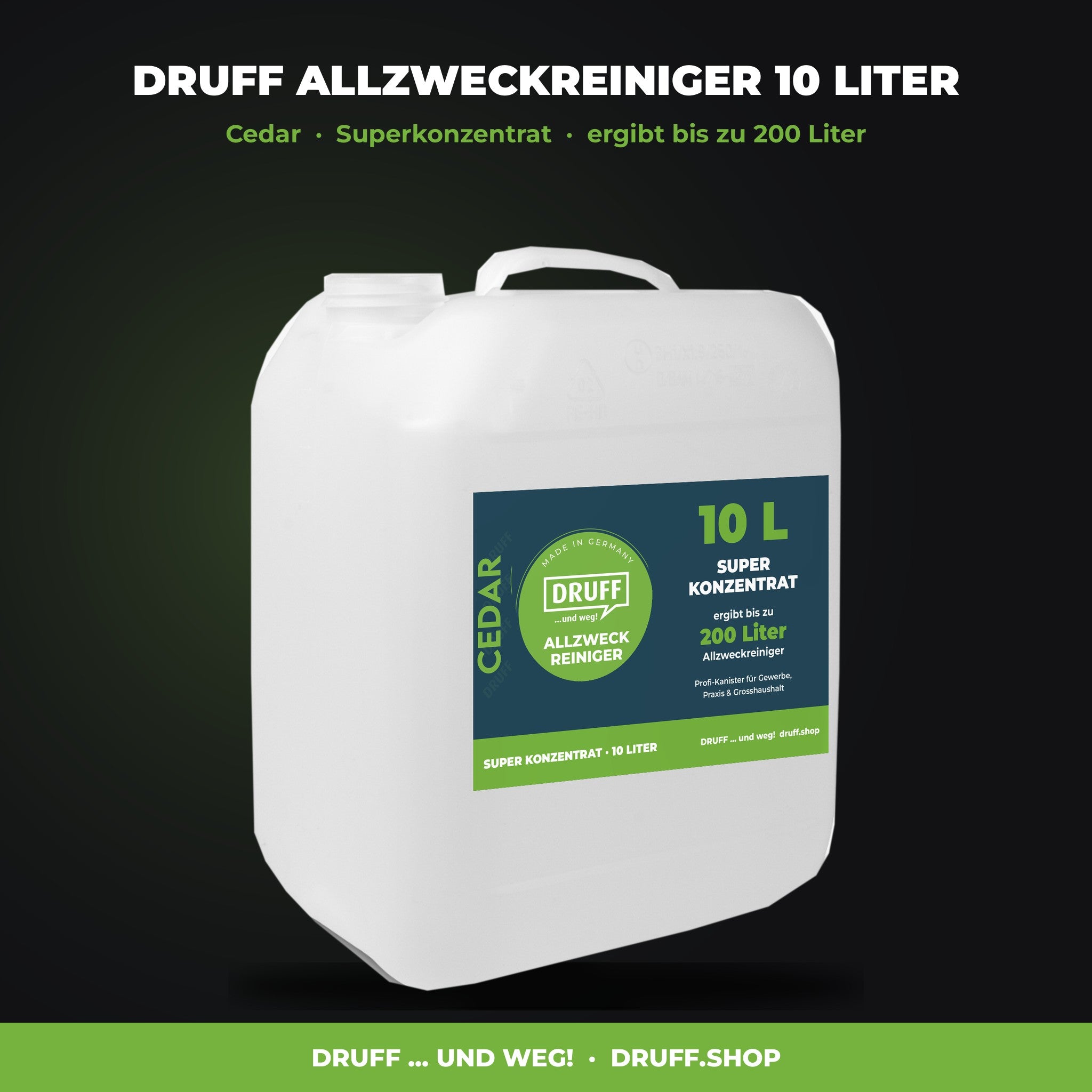 DRUFF Allzweckreiniger 10 Liter Kanister CEDAR Superkonzentrat