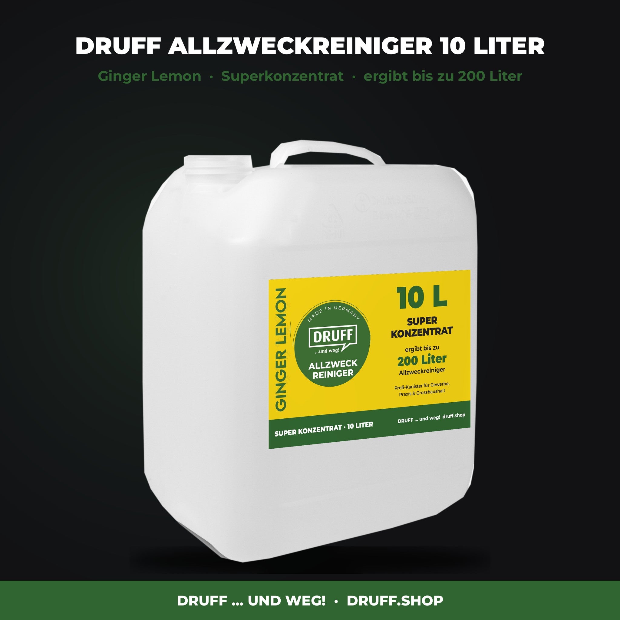 DRUFF Allzweckreiniger 10 Liter Kanister GINGER LEMON Superkonzentrat
