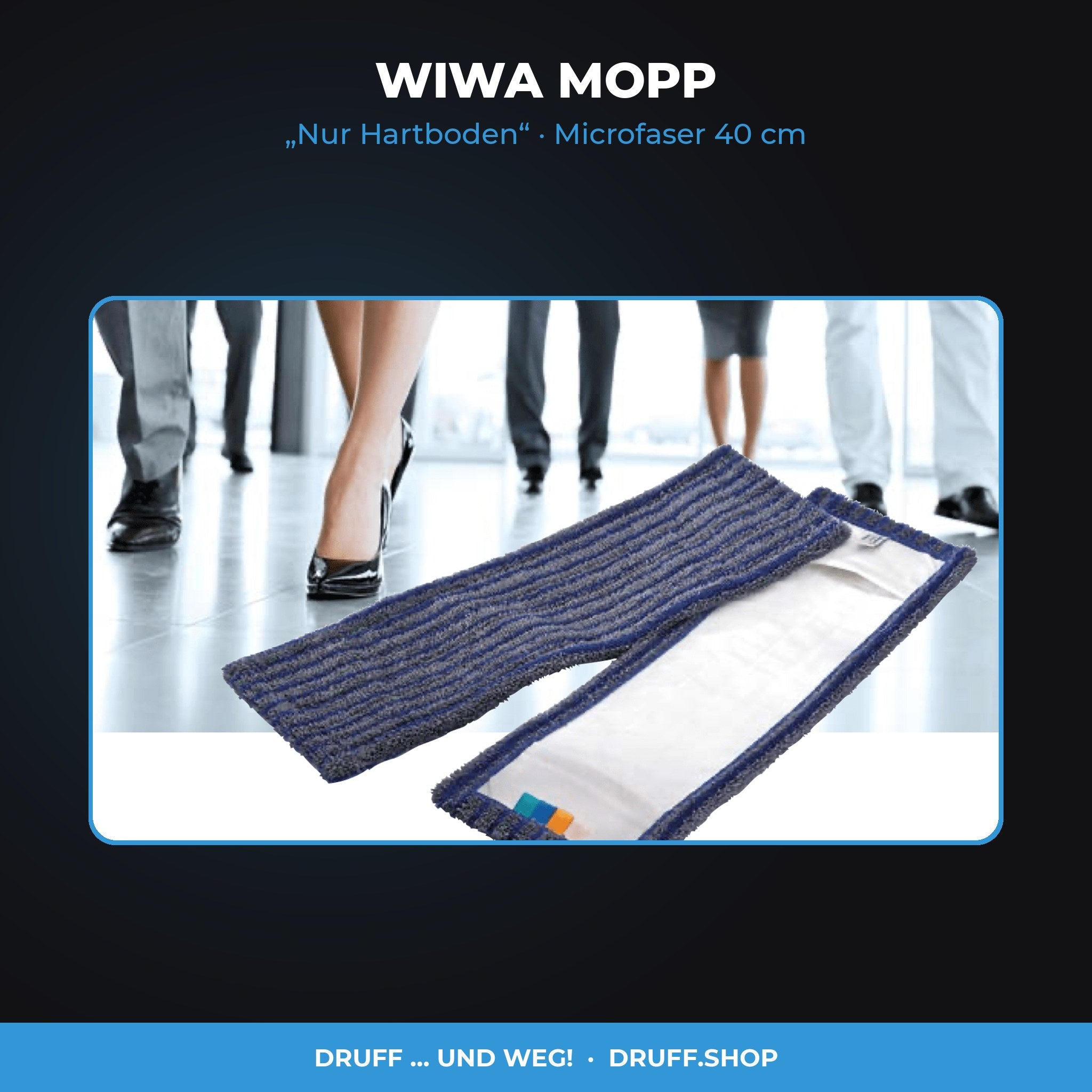 WIWA MOPP – „Nur Hartboden“, Microfaser 40 cm
