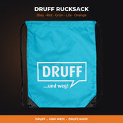 DRUFF RUCKSACK – Blau, Rot, Grün, Lila, Orange